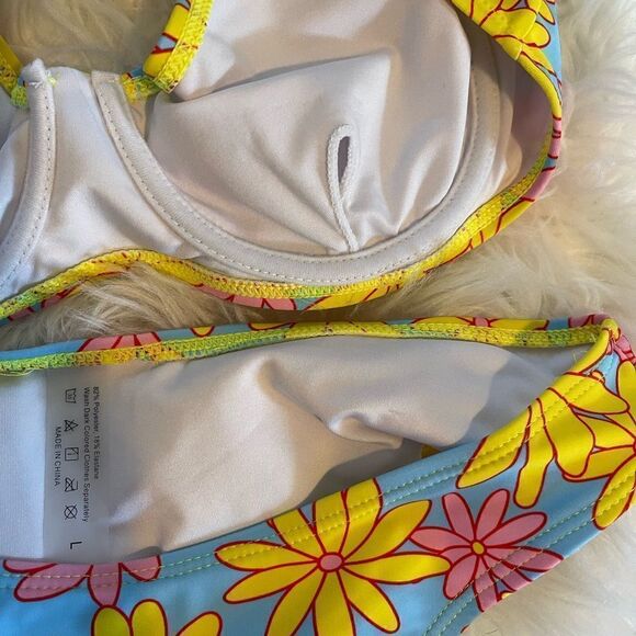 SHEIN 70s Floral Bikini | SZ L - Picture 5 of 9